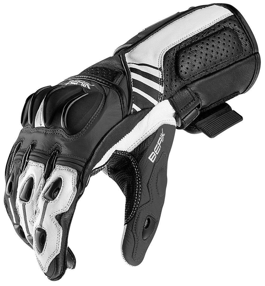 Berik Track Motorcykelhandsker Sort/hvid M Figur 3