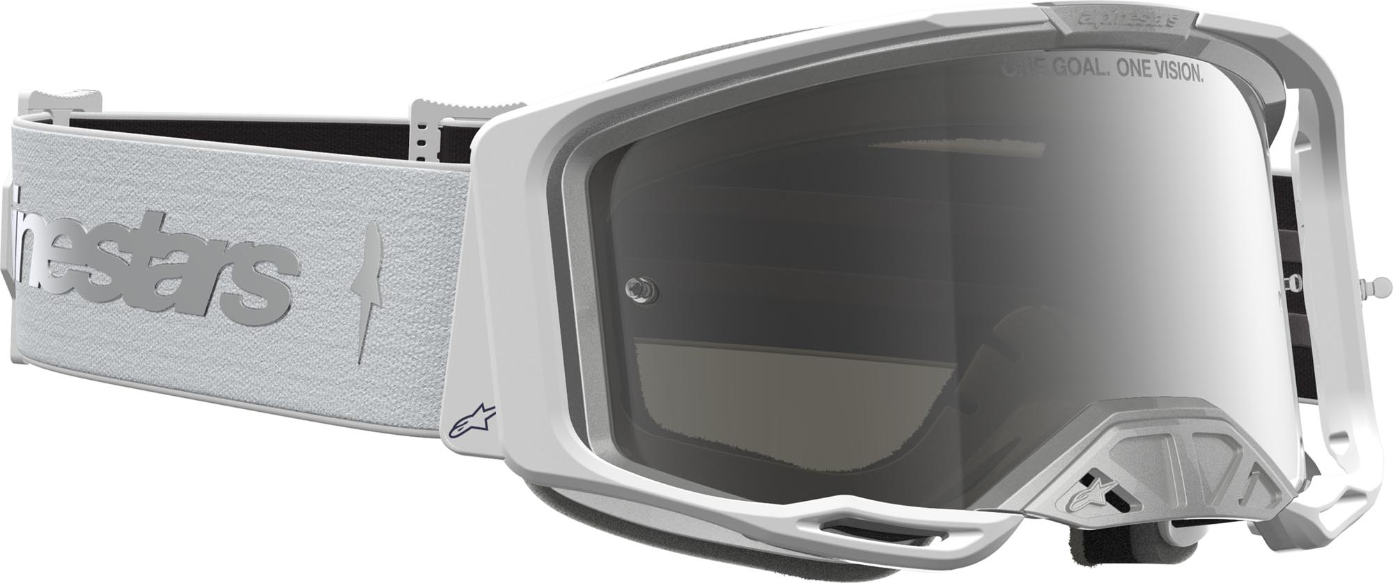 Alpinestars Vision 8 Amber Mirror Motocross Goggles white/silver Figure 3