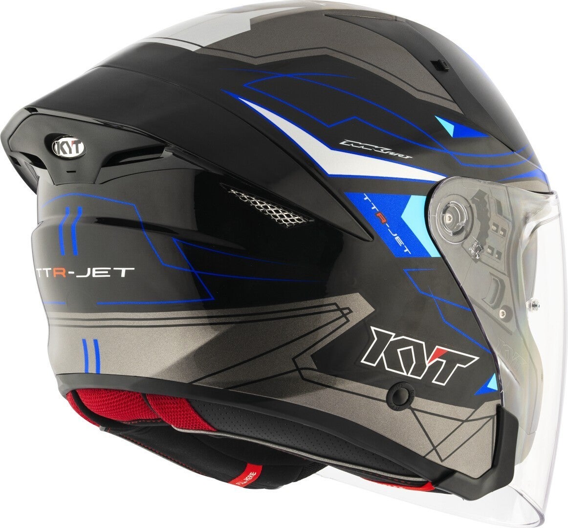 KYT TTR-Jet Led Casco Jet nero/blu S (55/56) Figura 2