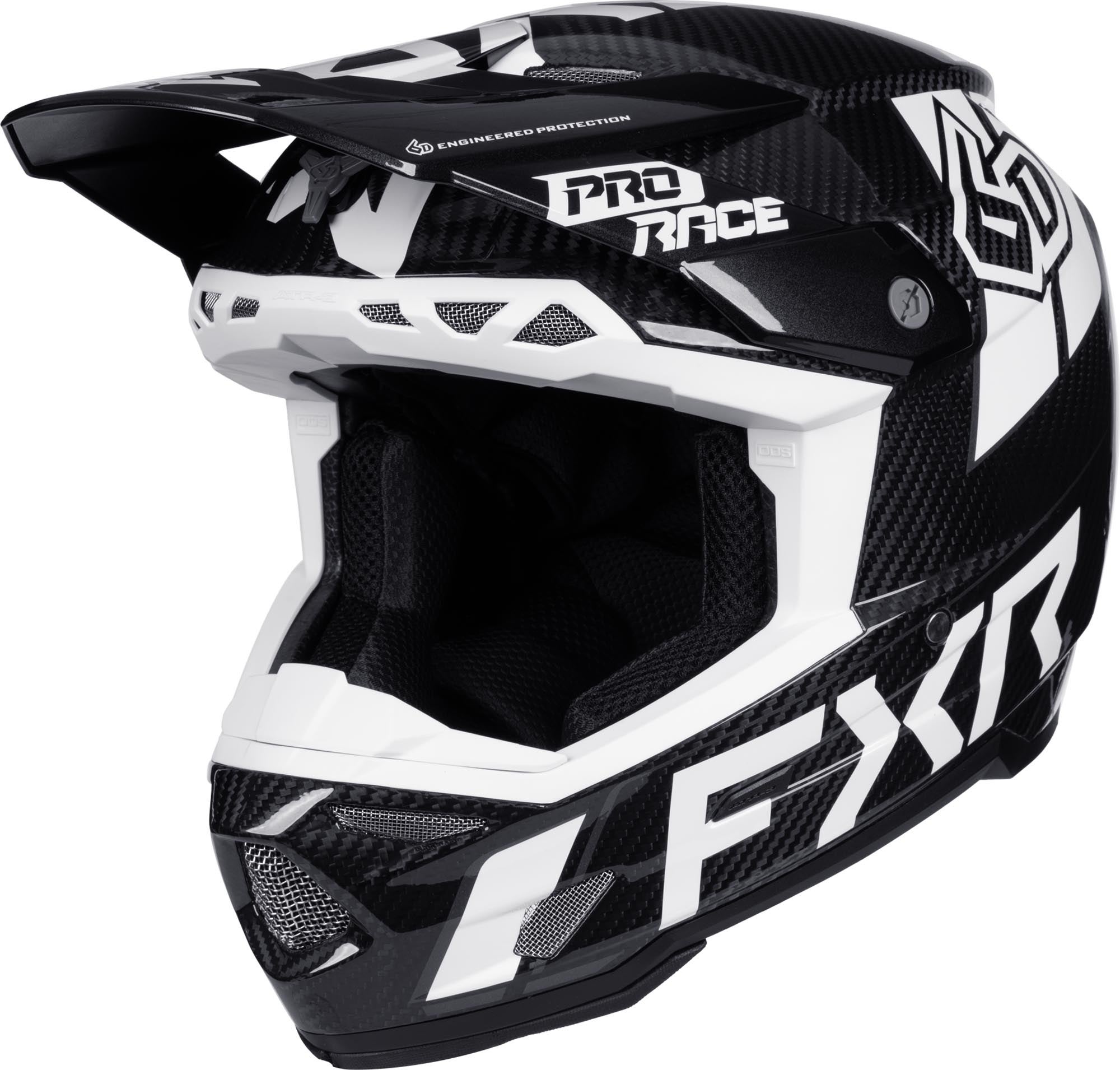FXR 6D ATR-3 Carbon Kask motocrossowy czarno-biały M Rysunek 1
