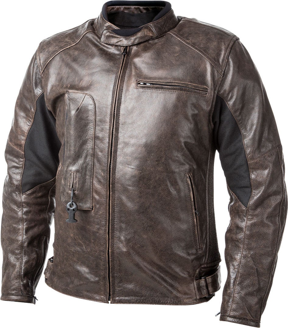 Helite Roadster Airbag Motorcycle Leather Jacket brown L Figure 1