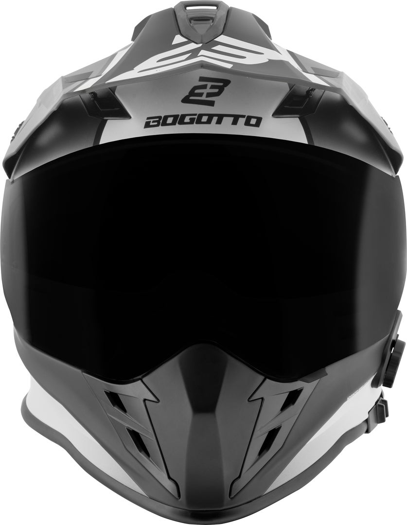 Bogotto H331 BT Tour EVO Bluetooth Enduro hjelm sort mat/grå XL Figur 8