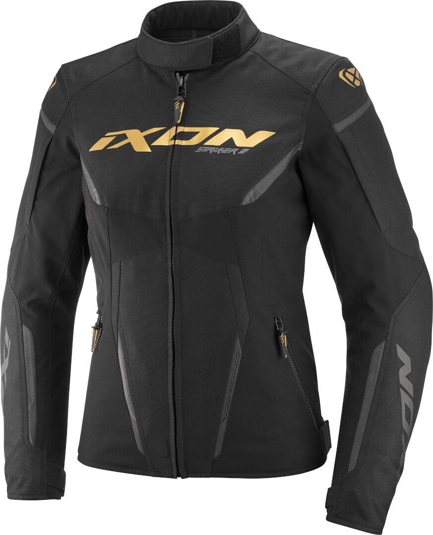 Ixon Striker 2 imperméable dames moto textile veste Noir/Or L Figure 1