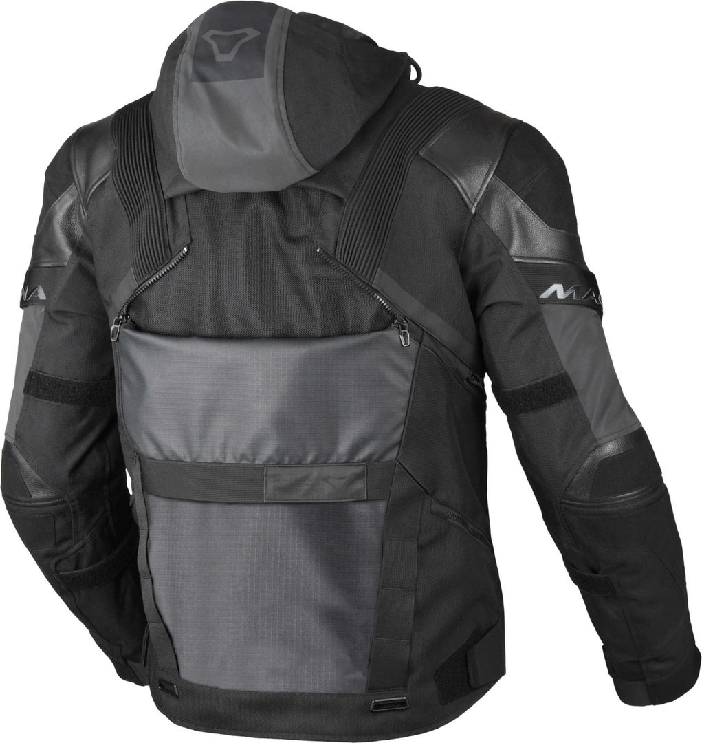 Macna Tryton NightEye waterproof Motorcycle Leather/Textile Jacket black 4XL Figure 4