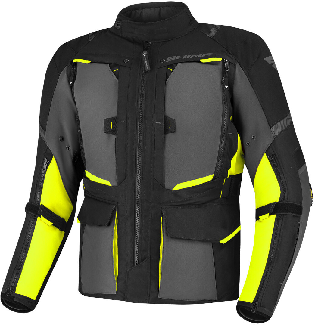 SHIMA Hero 2.0 Jachetă textilă impermeabilă pentru motociclete negru/galben 3XL Figura 1