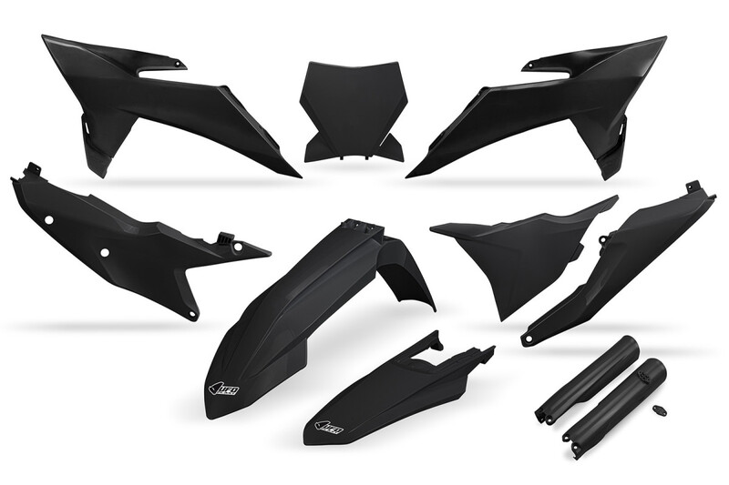 UFO Standard Plastics Kit w/o Fork Guards - Black-image-871618978