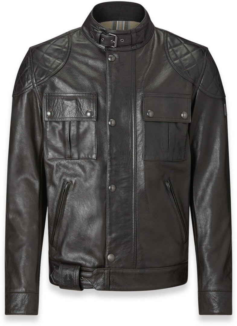 Belstaff Brooklands Motorcycle Leather Jacket black XXL Figure 1