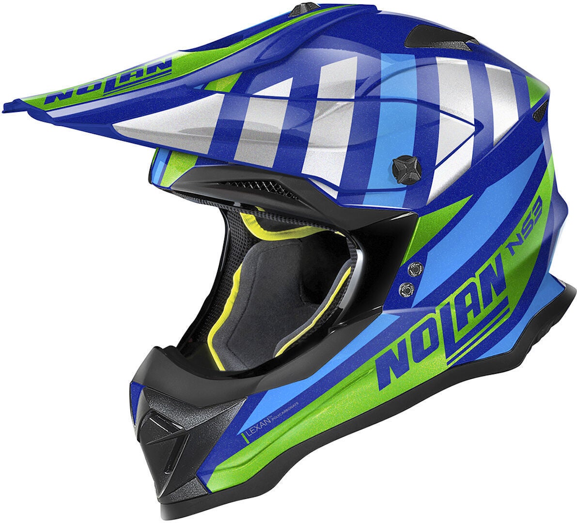 Nolan N53 Cliffjumper Casco Motocross blu/verde M (58) Figura 1