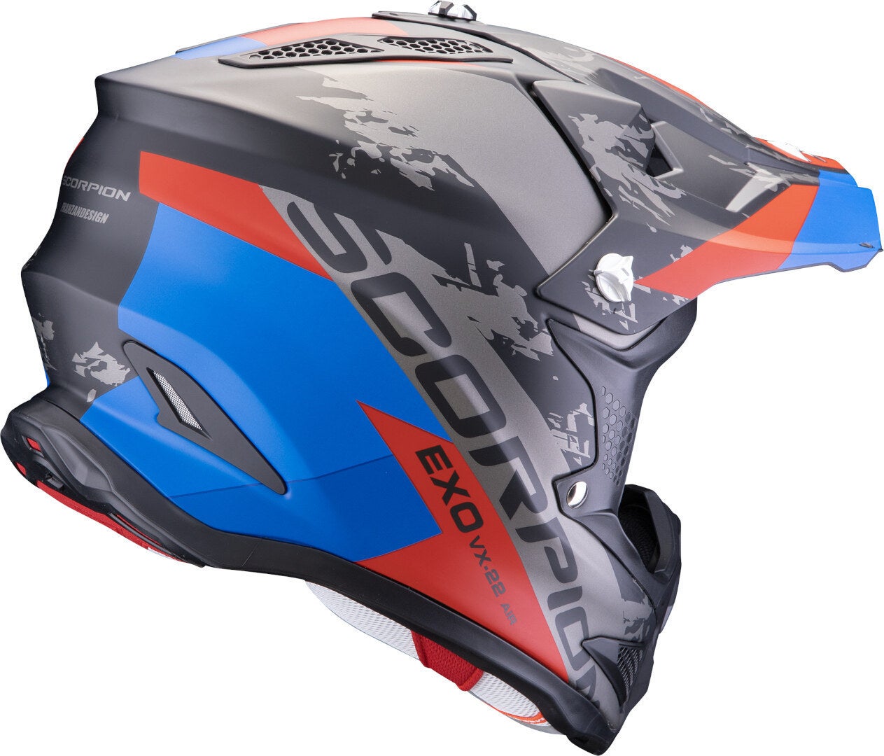 Scorpion VX-22 Air CX Motocross Helm schwarz matt/rot/blau M (57/58) Abbildung 2