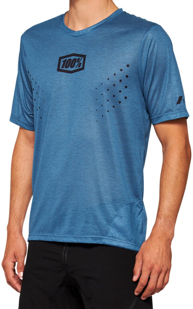 Men's Blue 100% Airmatic Mesh Short Sleeve Bicycle Jersey