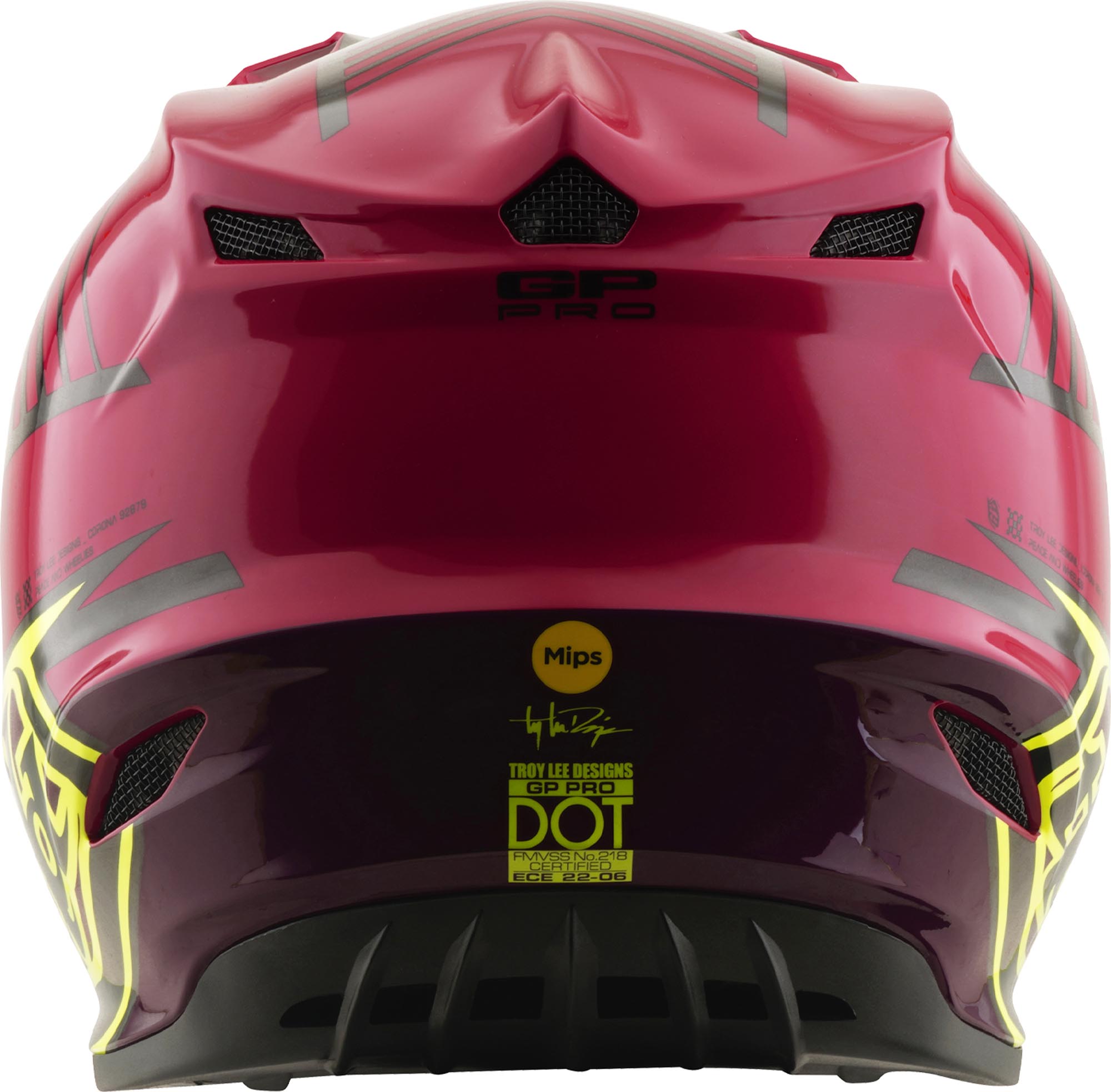 Troy Lee Designs GP Pro MIPS Segment Cască de motocross pentru tineret roz/galben Y/L (52/53) Figura 7
