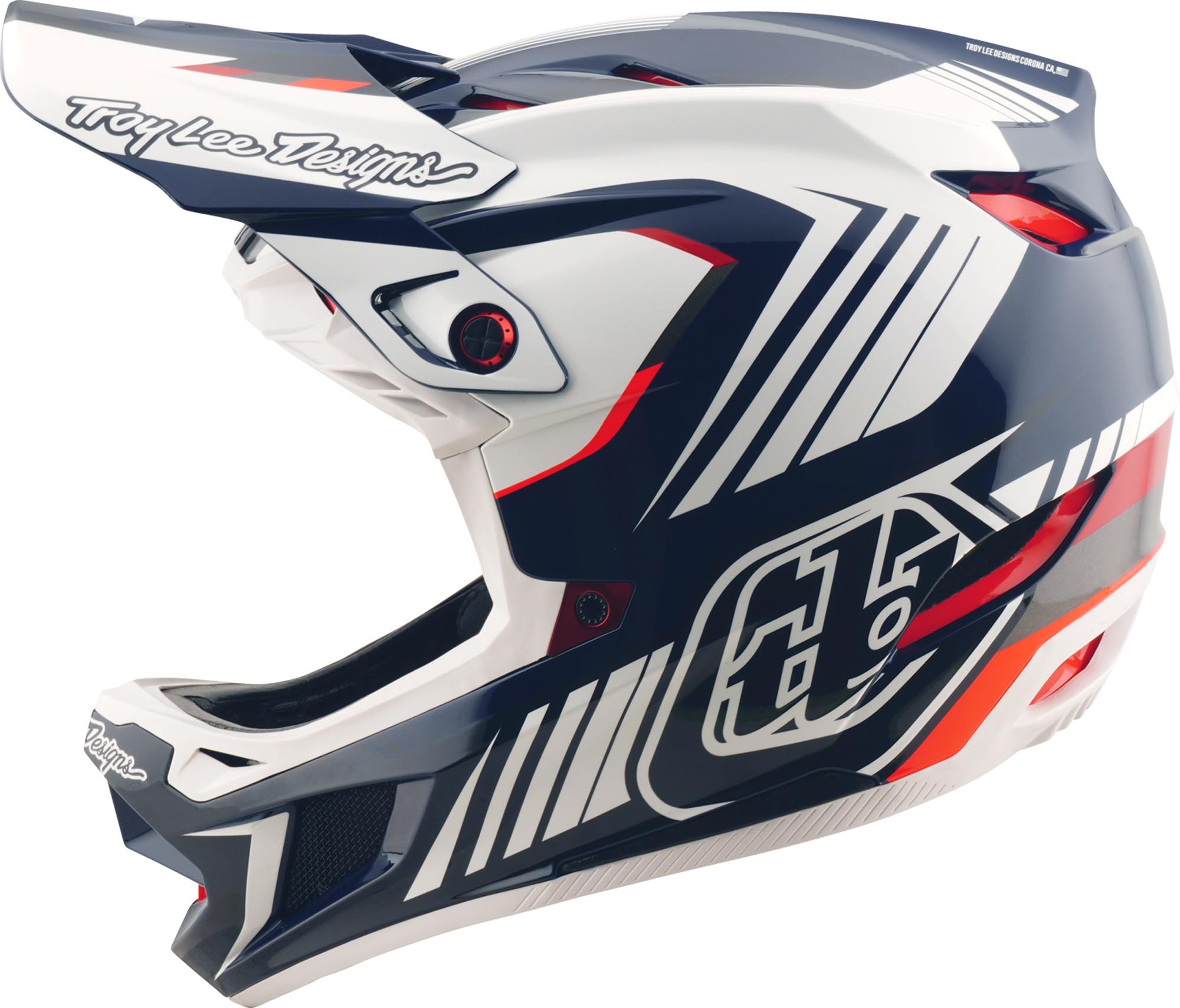 Troy Lee Designs D4 Qualifer Polyacrylite MIPS Afdalingshelm blauw/wit S (55/56) Figuur 2