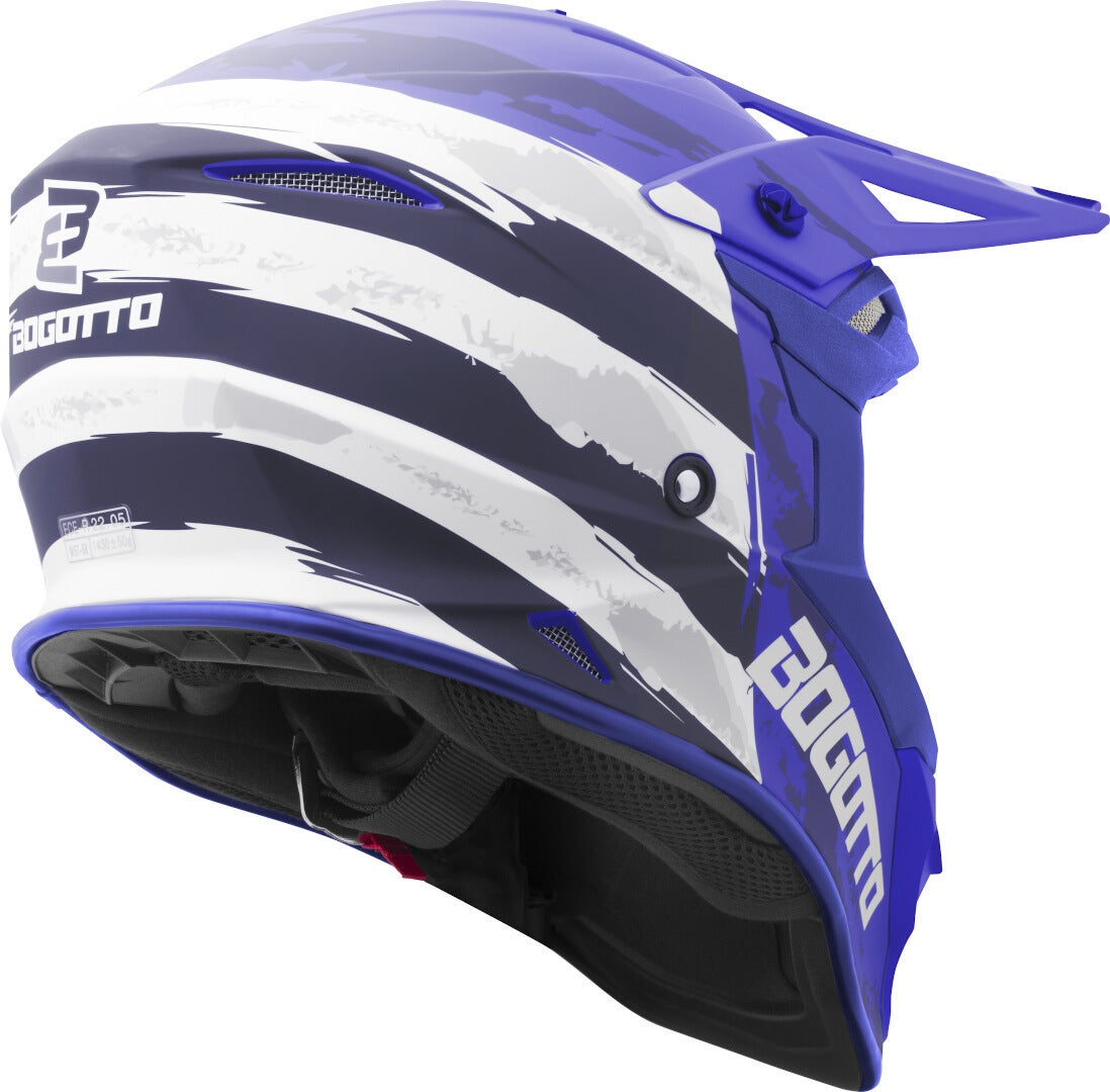 Bogotto V337 Wild-Ride cross helm blauw/zwart/wit L Figuur 2