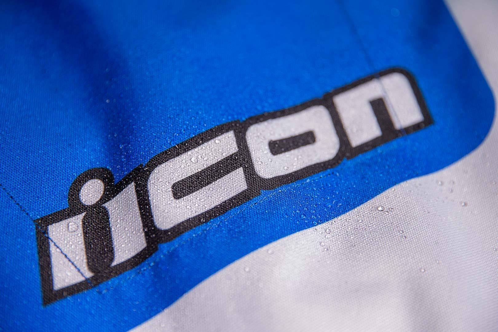 Icon Airform Retro Motorrad Textiljacke weiß/blau M Abbildung 10