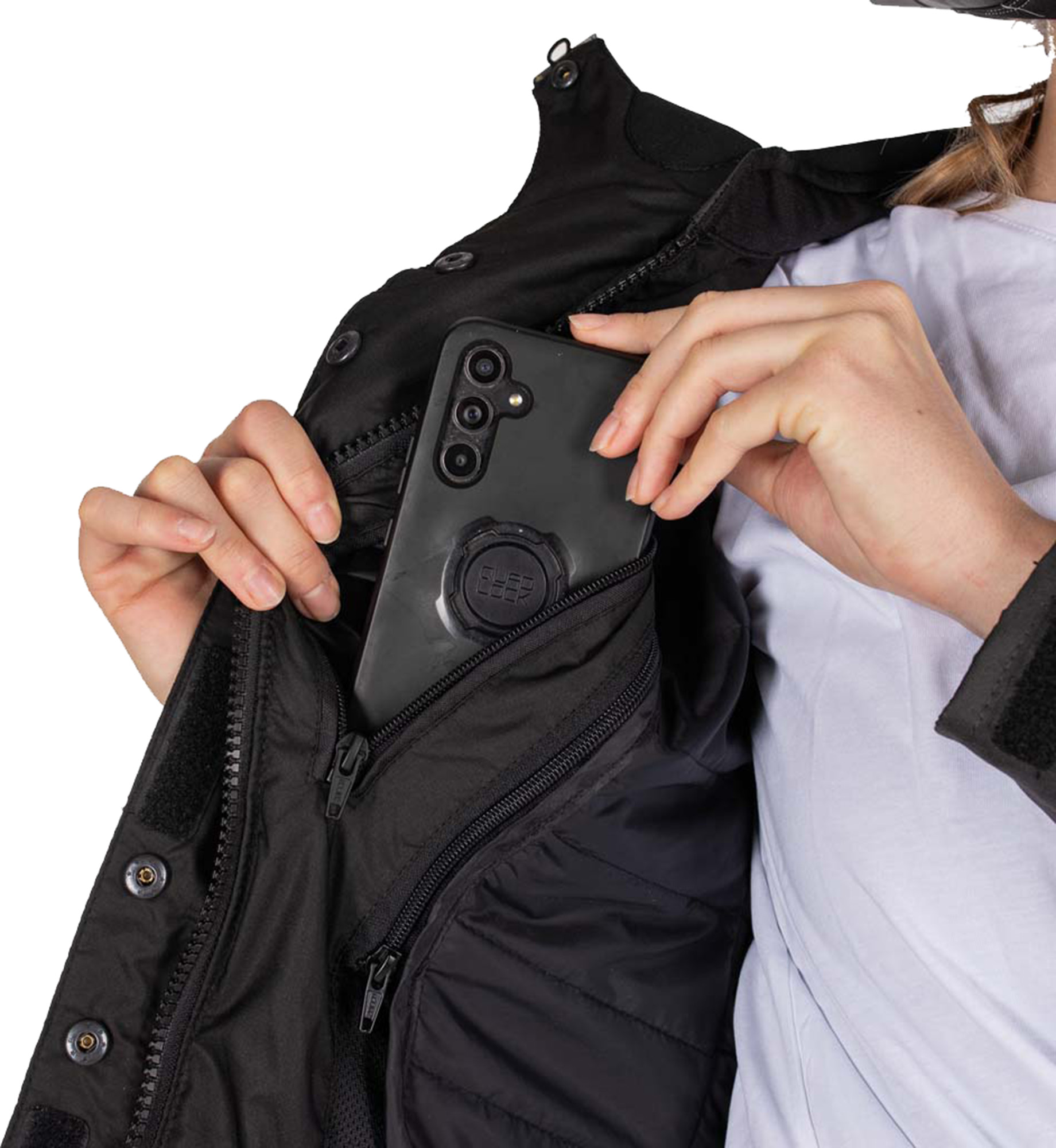 Rusty Stitches Leah waterdichte dames motorfiets textieljas antraciet/zwart 36 Figuur 3