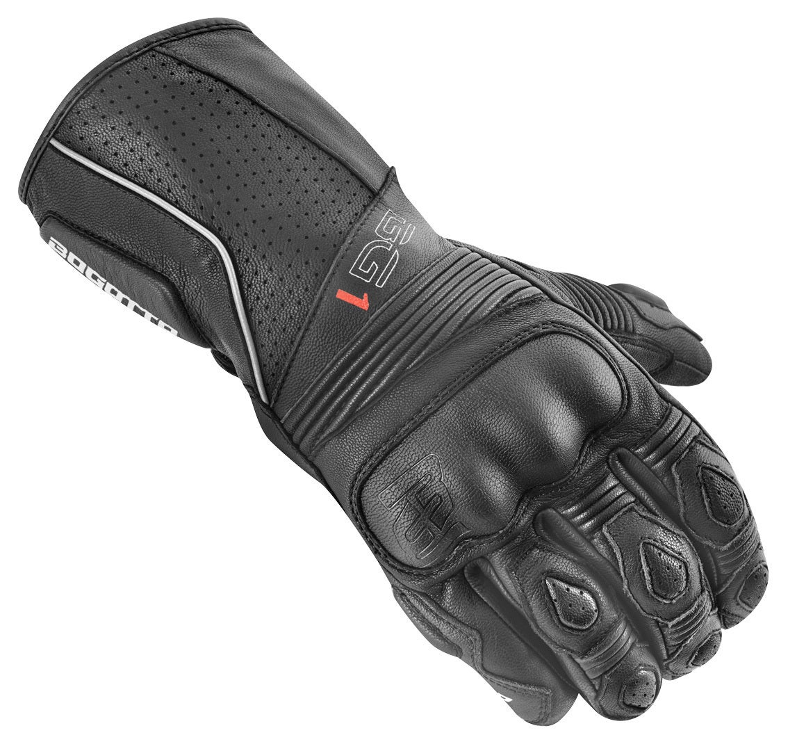 Bogotto Sprint perforerede motorcykelhandsker Sort M Figur 1