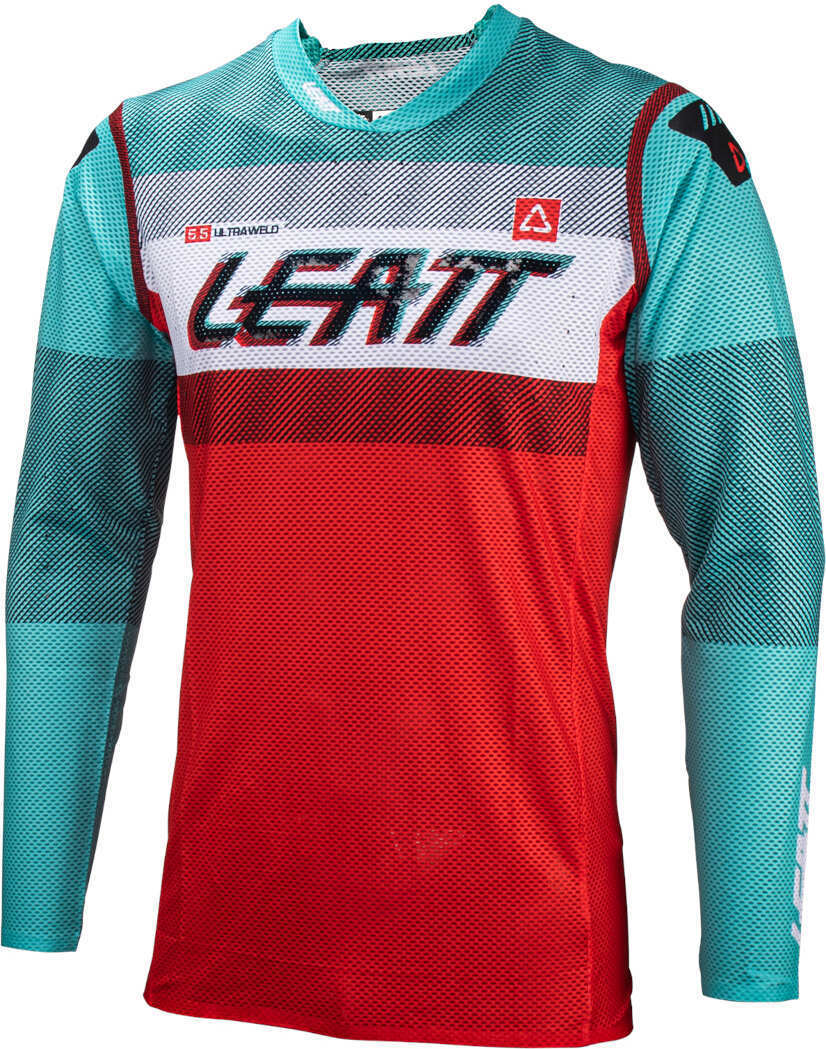 Leatt 5.5 Ultraweld 2024 Maglia Motocross rosso/blu/verde L Figura 1