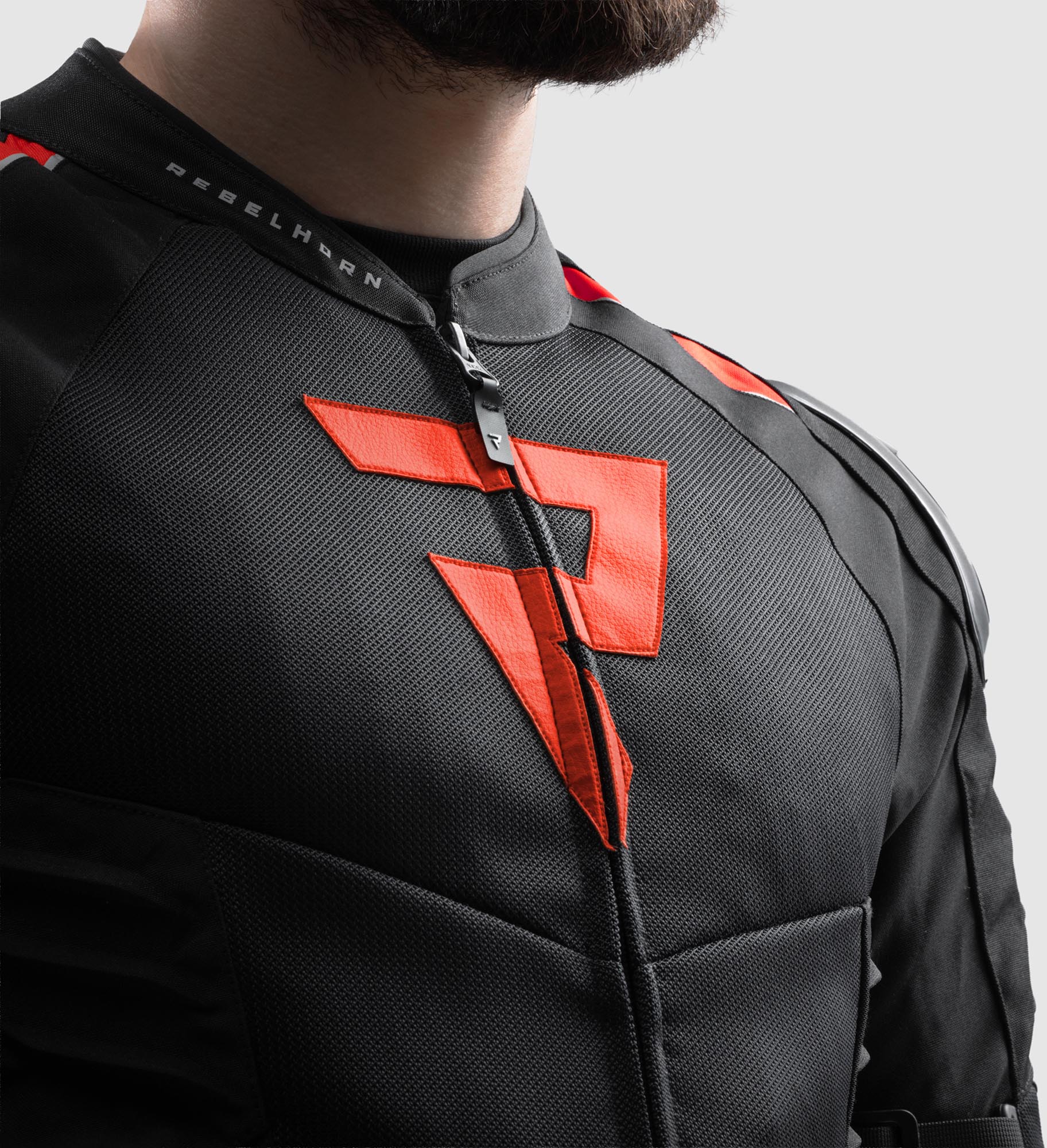 Rebelhorn Vandal 2 Air waterproof Motorcycle Textile Jacket black/red 4XL Figure 3