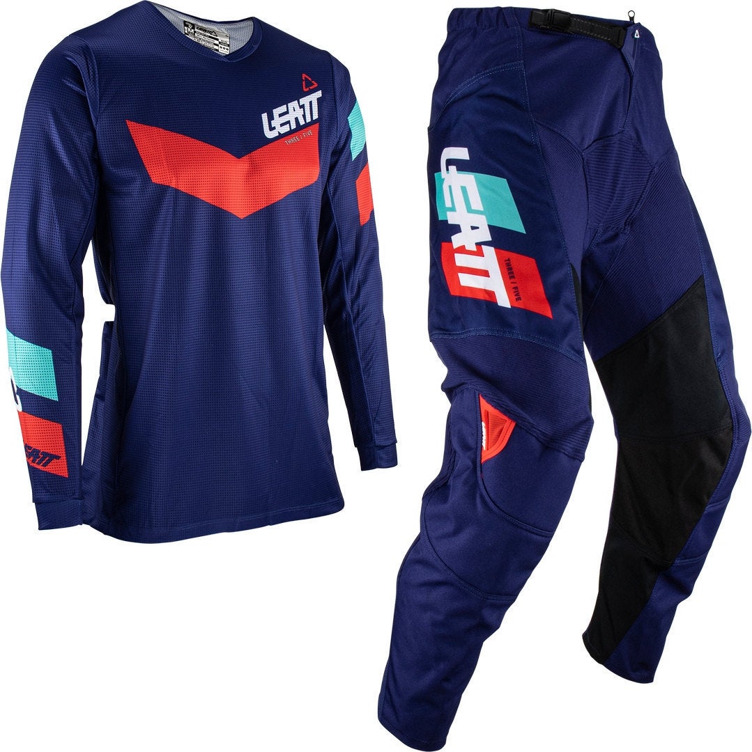 Leatt 3.5 Ride 2023 Set Di Maglie e Pantaloni Motocross blu/rosso M Figura 1