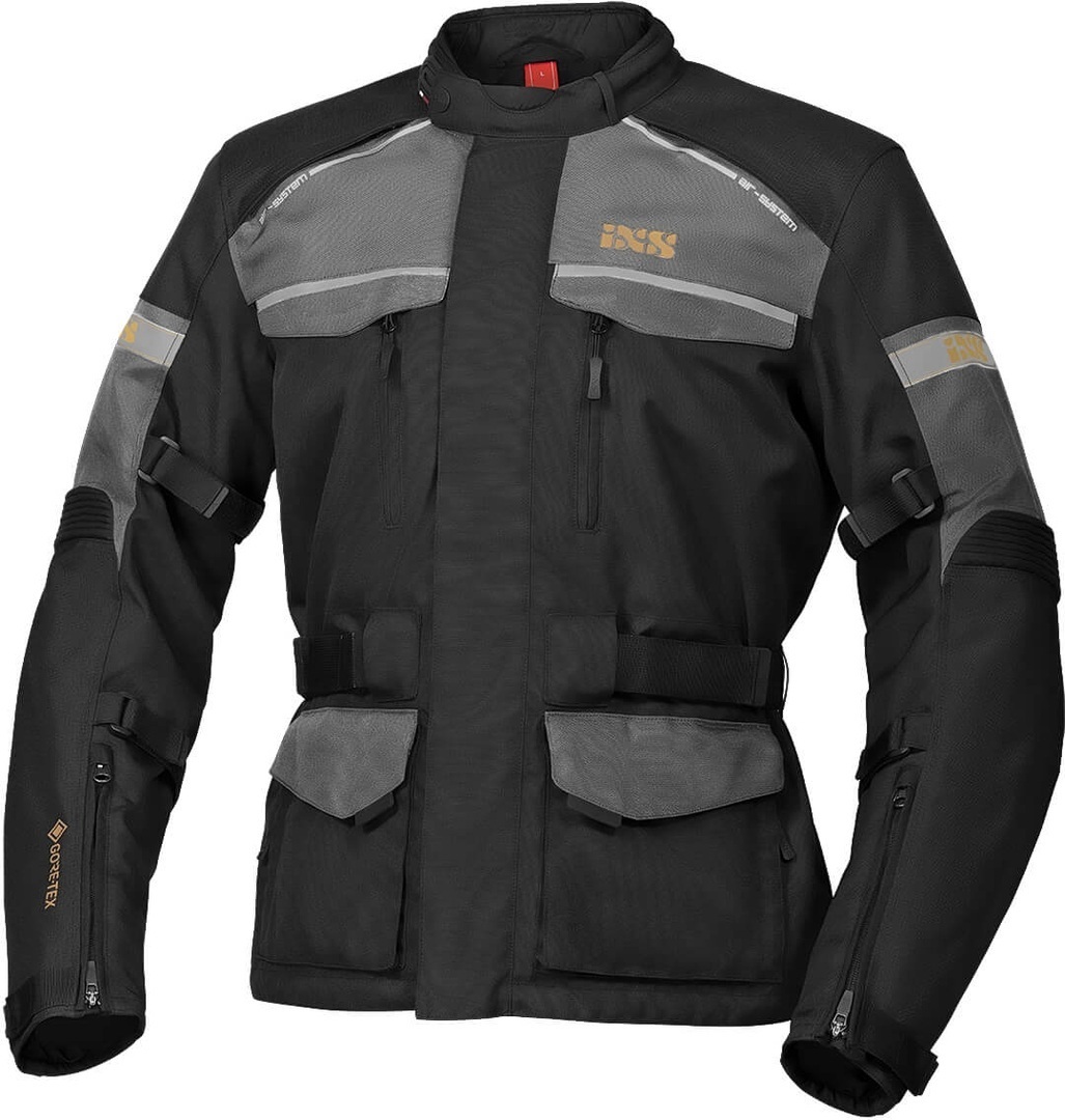 IXS Tour Classic Gore-Tex Motorcycle Textile Jacket black/grey M Figure 1