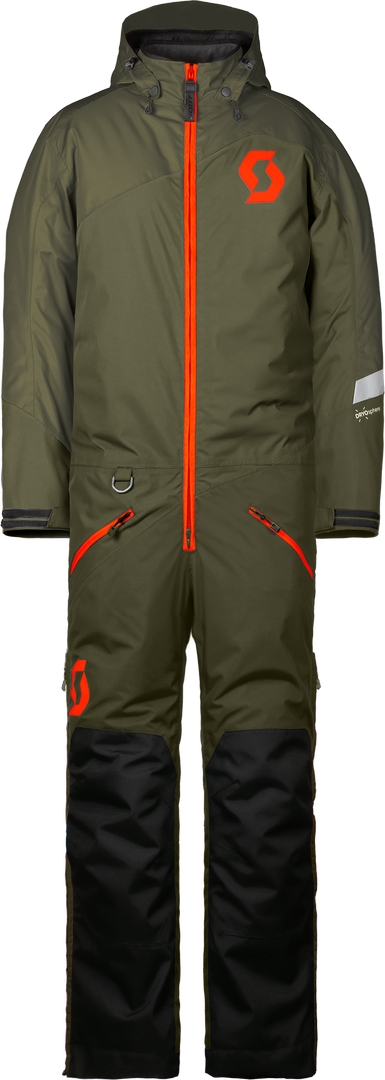 Scott DS Dryo Junior Costumul de snowmobil pentru tineret One Piece verde/portocaliu XXS Figura 1