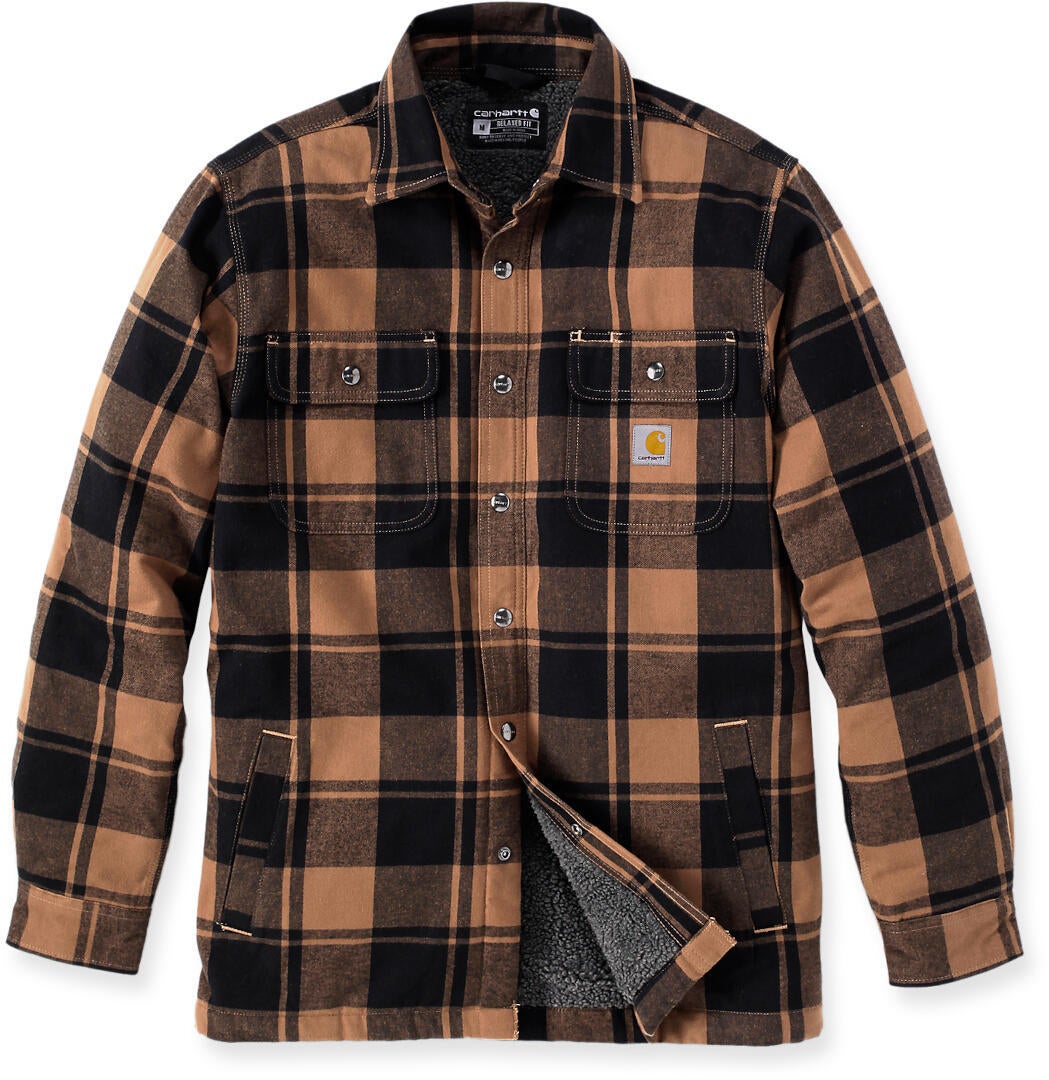 Carhartt Heavyweight Flannel Sherpa Shirt brown L Figure 1