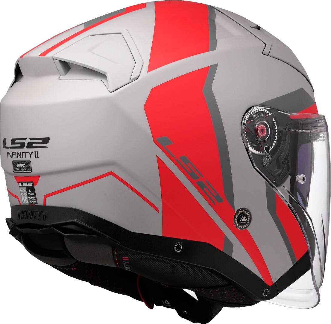 LS2 OF603 Infinity II Focus Jet Helmet grey matt/red M (57/58) Figure 5