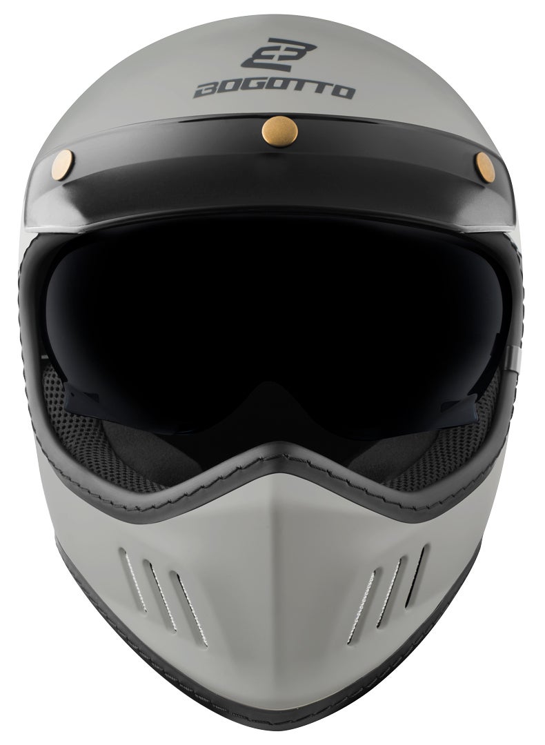 Side view of Bogotto FF980 Caferacer Cross Helmet
