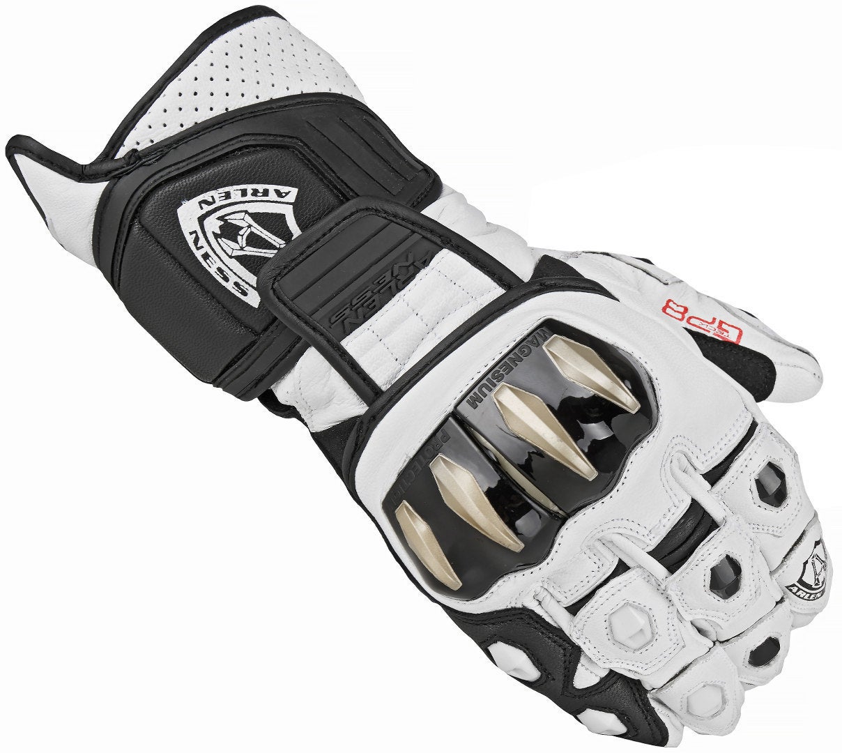 Arlen Ness Yakun Gants de moto Blanc/Noir M Figure 1