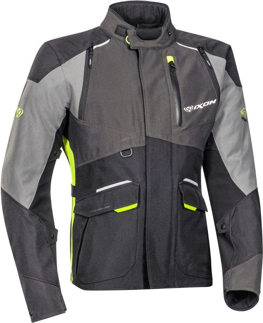 Ixon Balder Jaqueta Têxtil de Motocicleta preto/cinza/amarelo M Figura 1