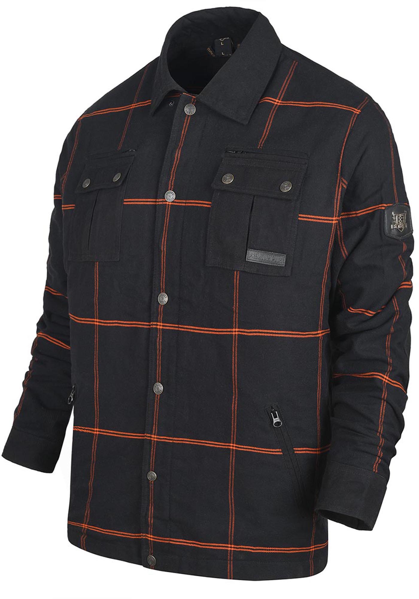 Bores Lumberjack Premium Plus Bortexx Motorradhemd AAA schwarz/orange M Abbildung 4