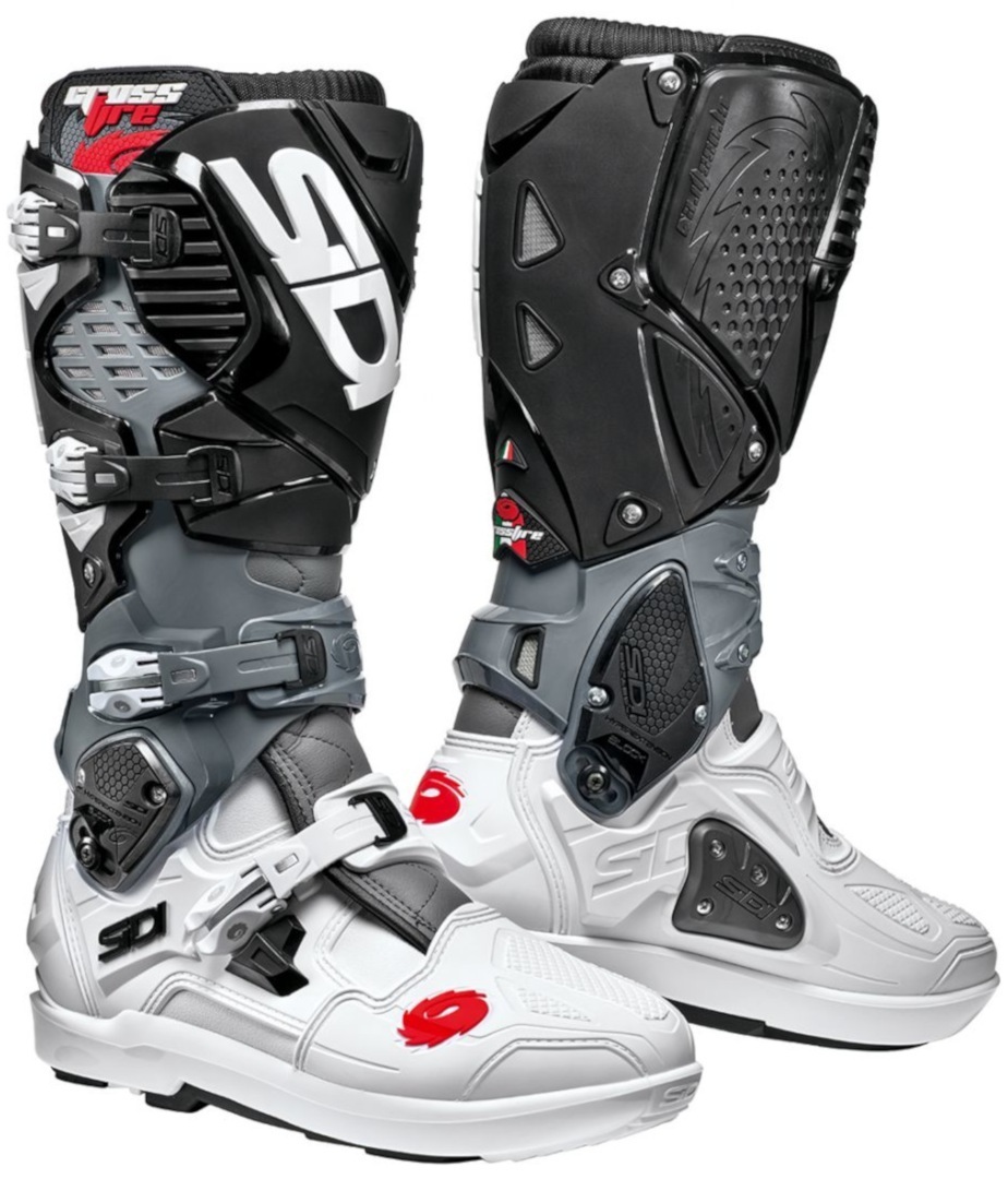 Sidi Crossfire 3 SRS Motocross Boots black/grey/white 47 Figure 1