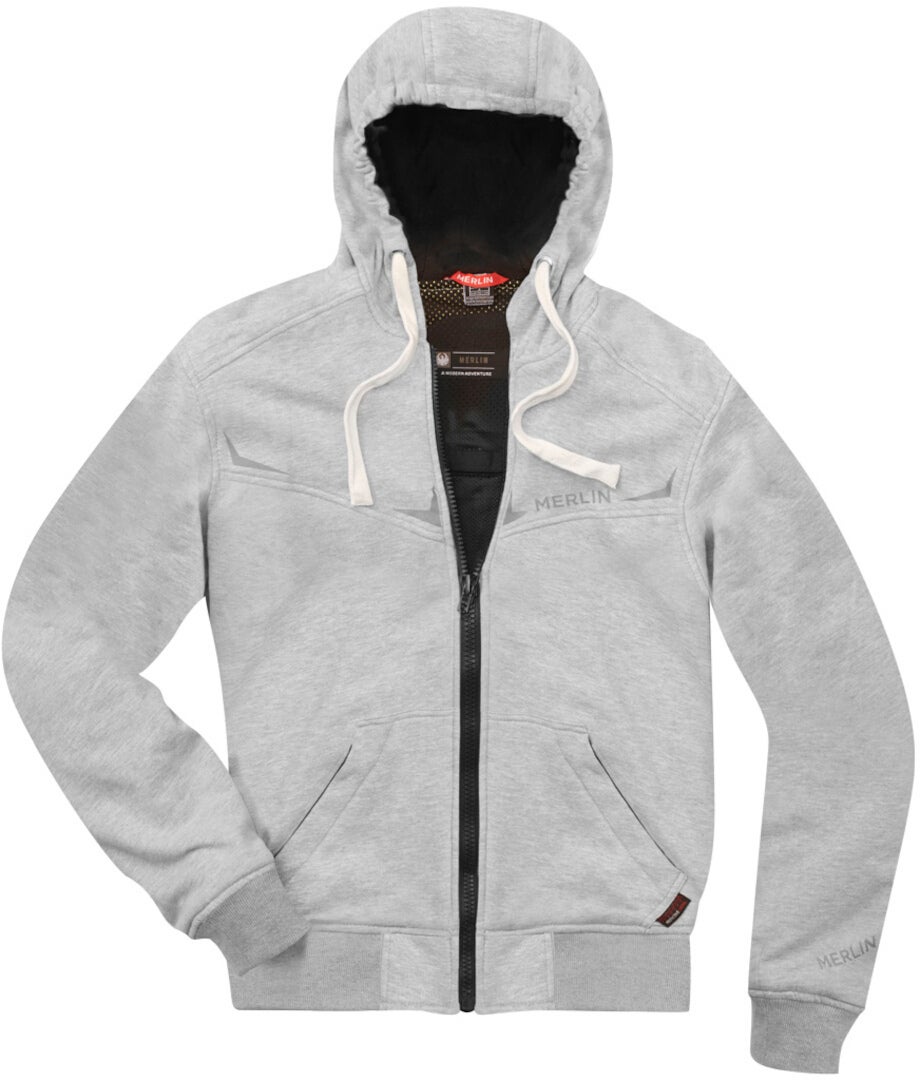 Merlin Easton Motorcycle Zip Hoodie Jacket light grey L Figure 5