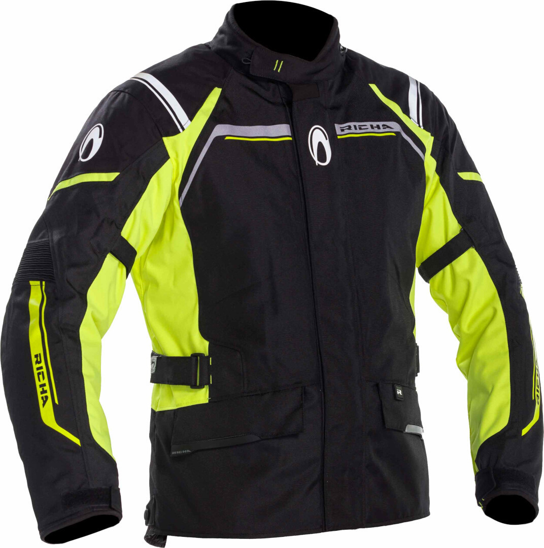 Richa Storm 2 waterproof Motorcycle Textile Jacket black/yellow S Figure 1