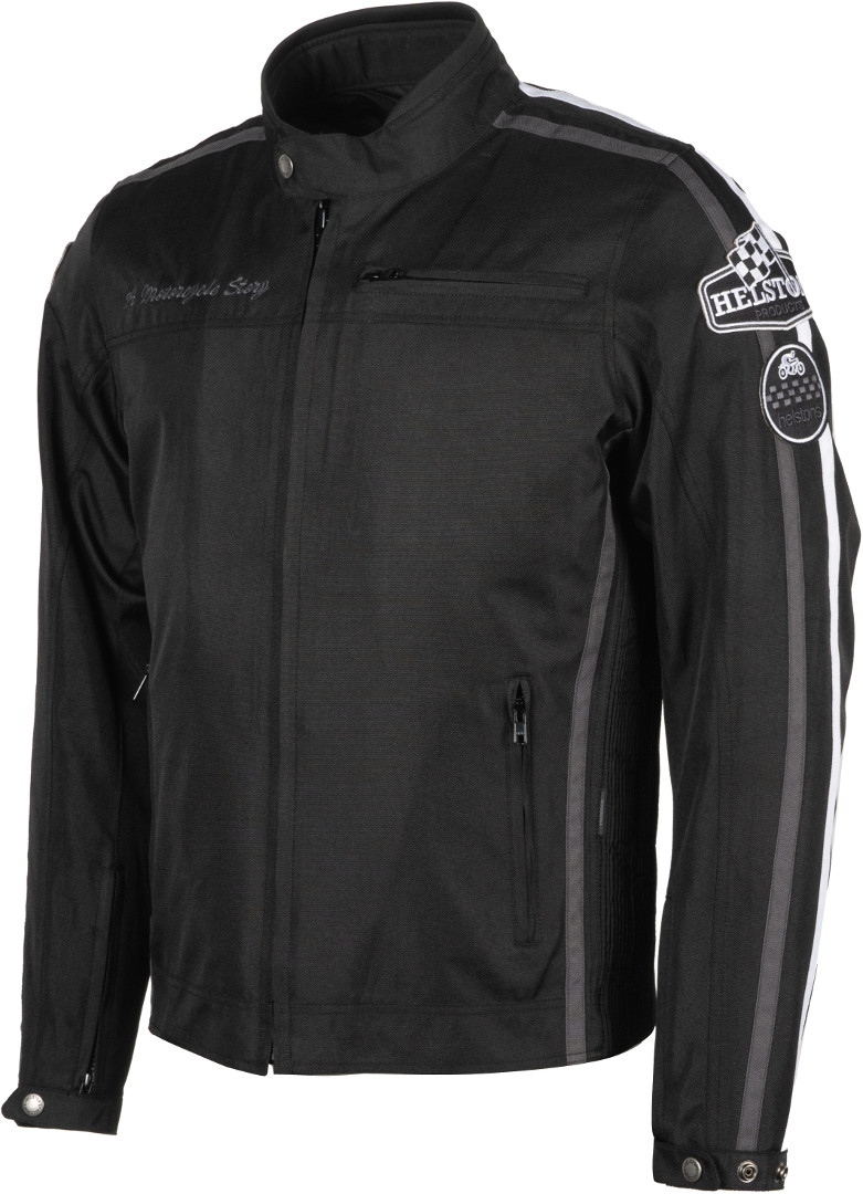 Helstons King Giacca tessile moto nero M Figura 7