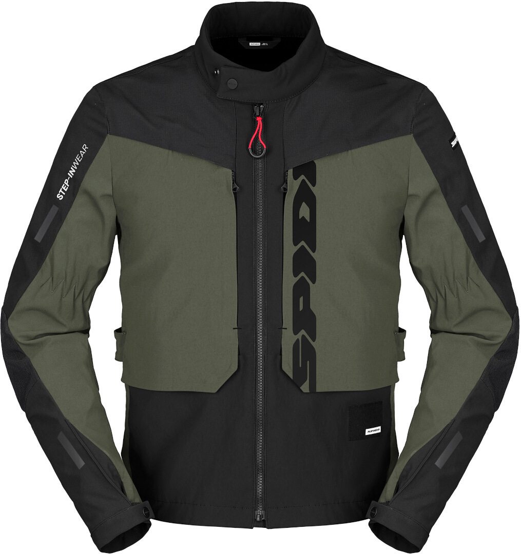 Spidi Terran Tex Motorcykel Textil Jacka Militärgrön S Figur 1