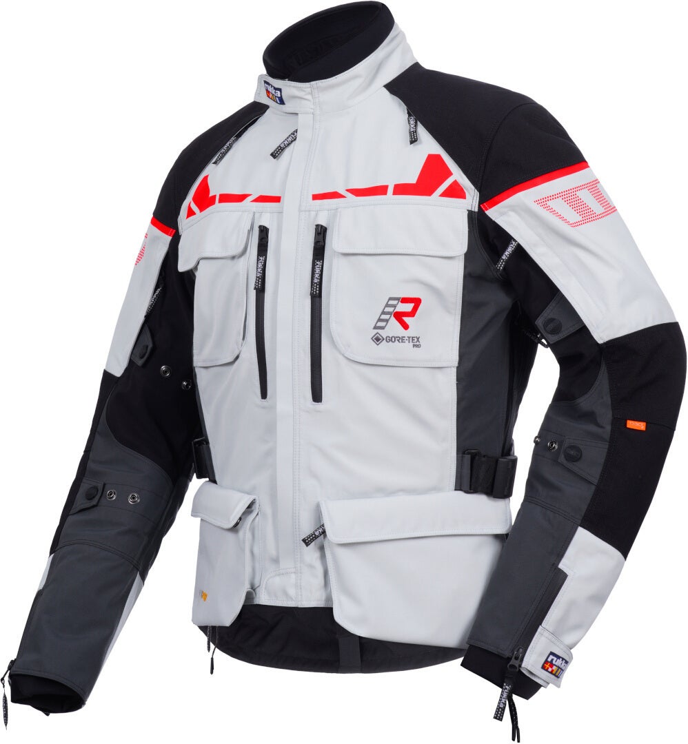 Rukka Ecuado-R Giacca tessile moto Grigio chiaro/nero/rosso 62 Figura 1