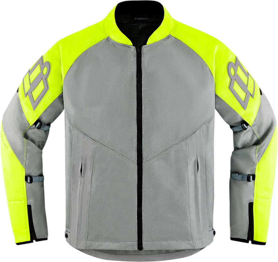 Icon Mesh AF 2023 Motorcycle Textile Jacket grey/yellow L Figure 1