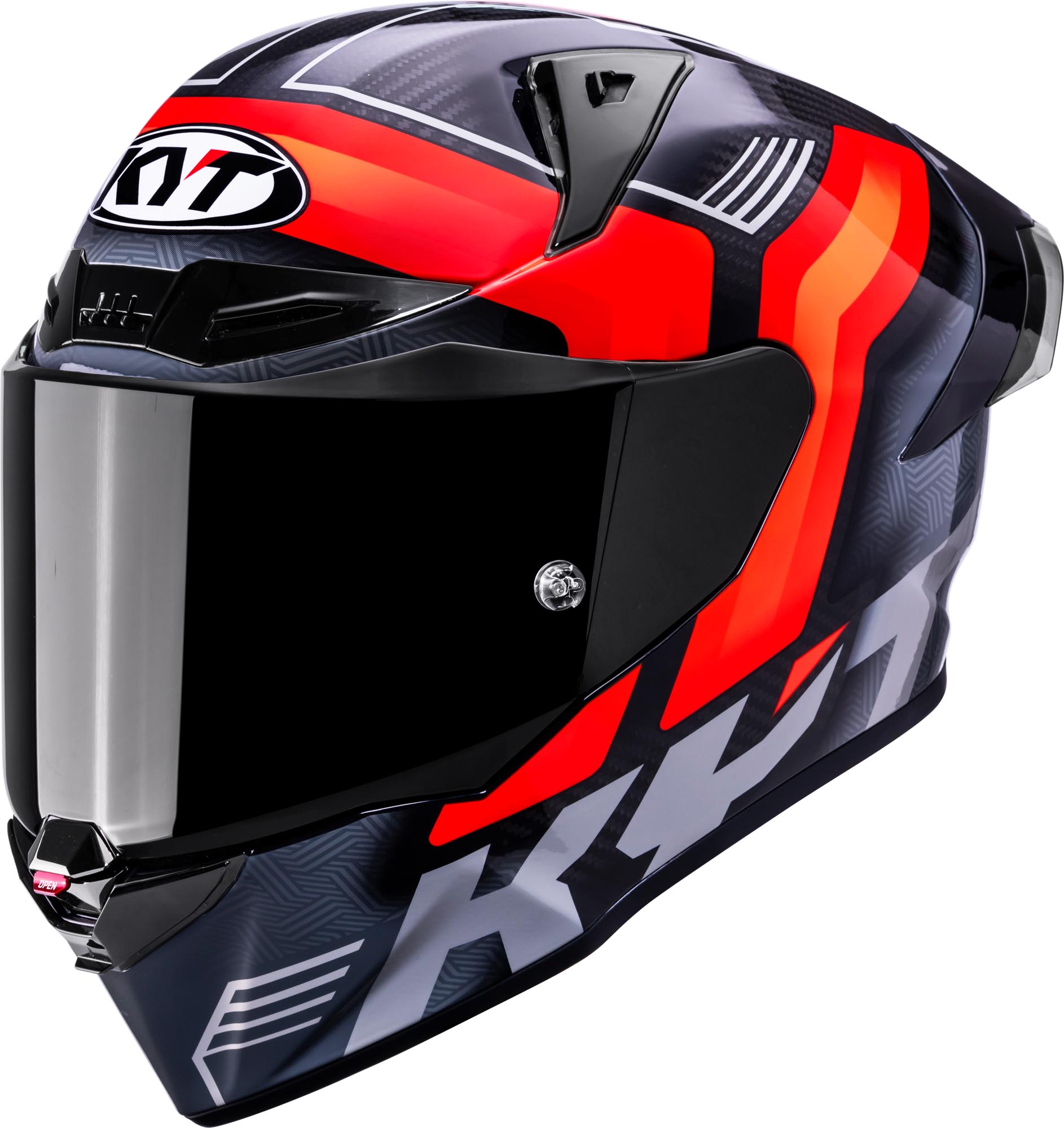 KYT R1R Carbon Accelerator Hjelm Kulstof/rød XL (61/62) Figur 1