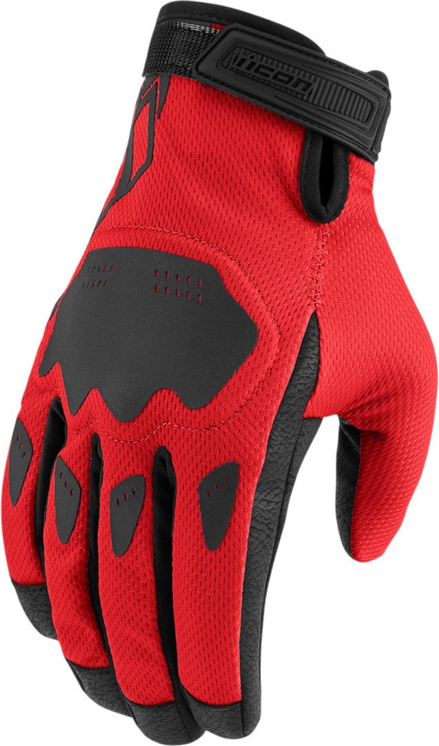 Icon Hooligan Motorrad Handschuhe rot 2XL Abbildung 1