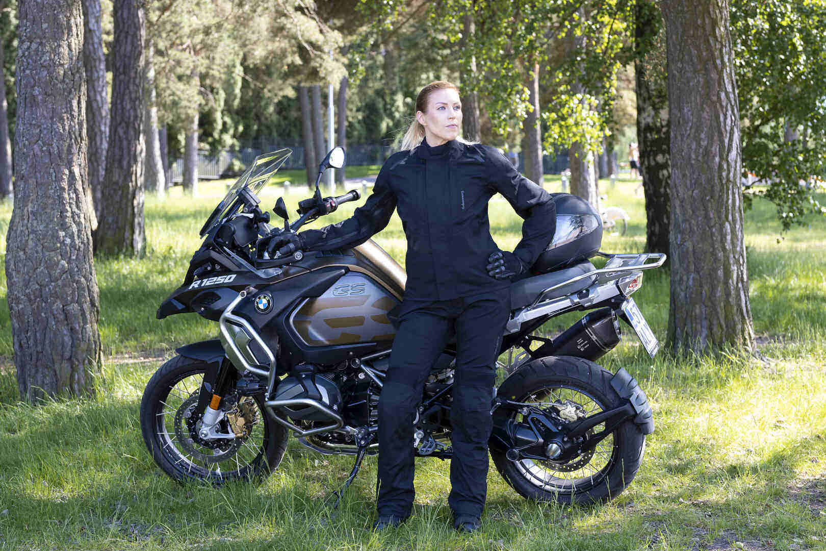 Side view of Halvarssons Jolen waterproof Ladies Motorcycle Textile Jacket