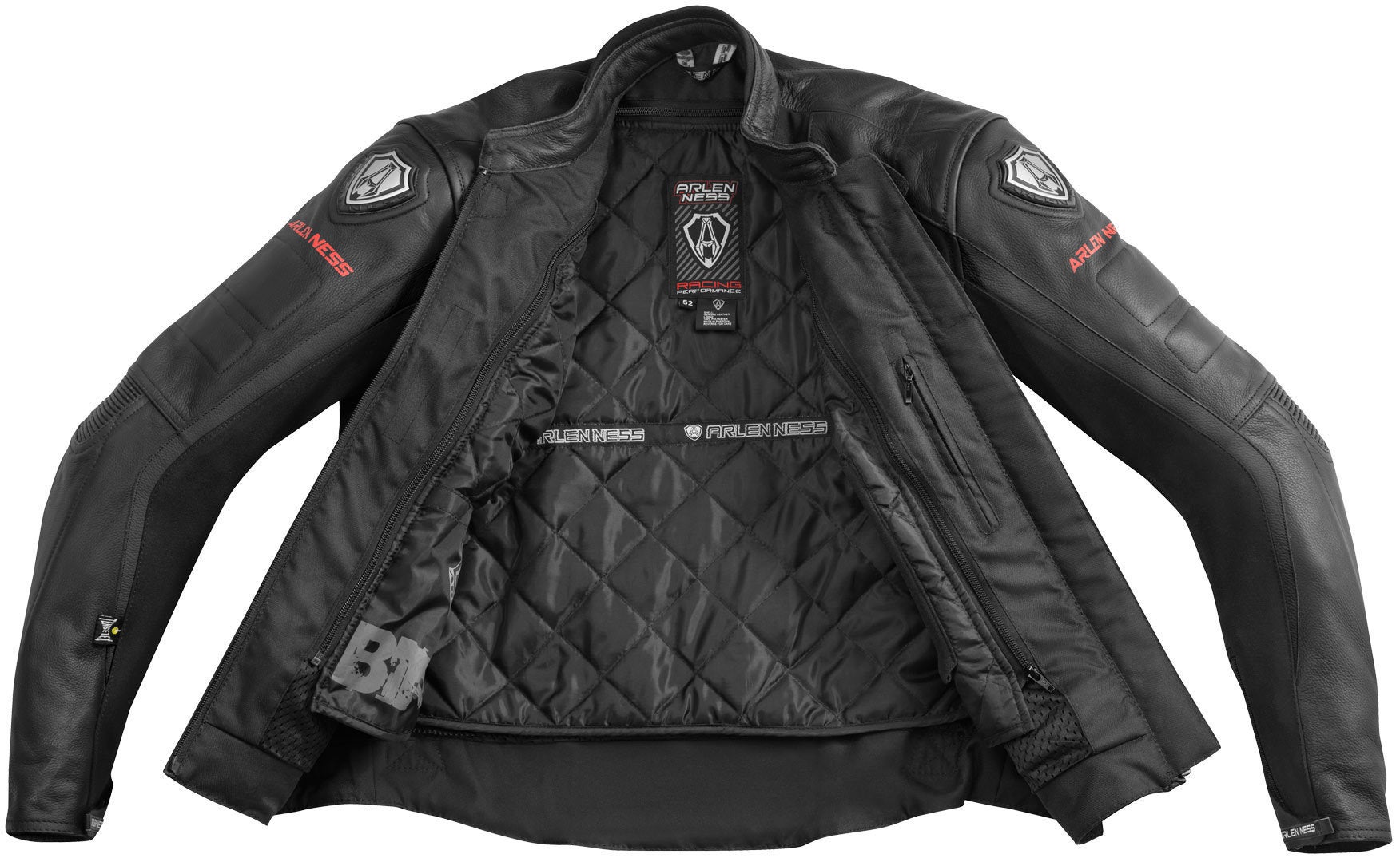 Arlen Ness Sportivo Motorcycle Leather Jacket black 52 Figure 3