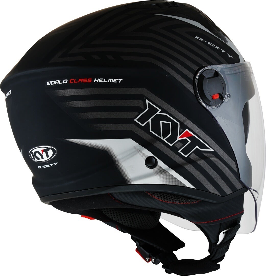 KYT D-City Lucent Casco Jet nero opaco/argento M (57/58) Figura 4