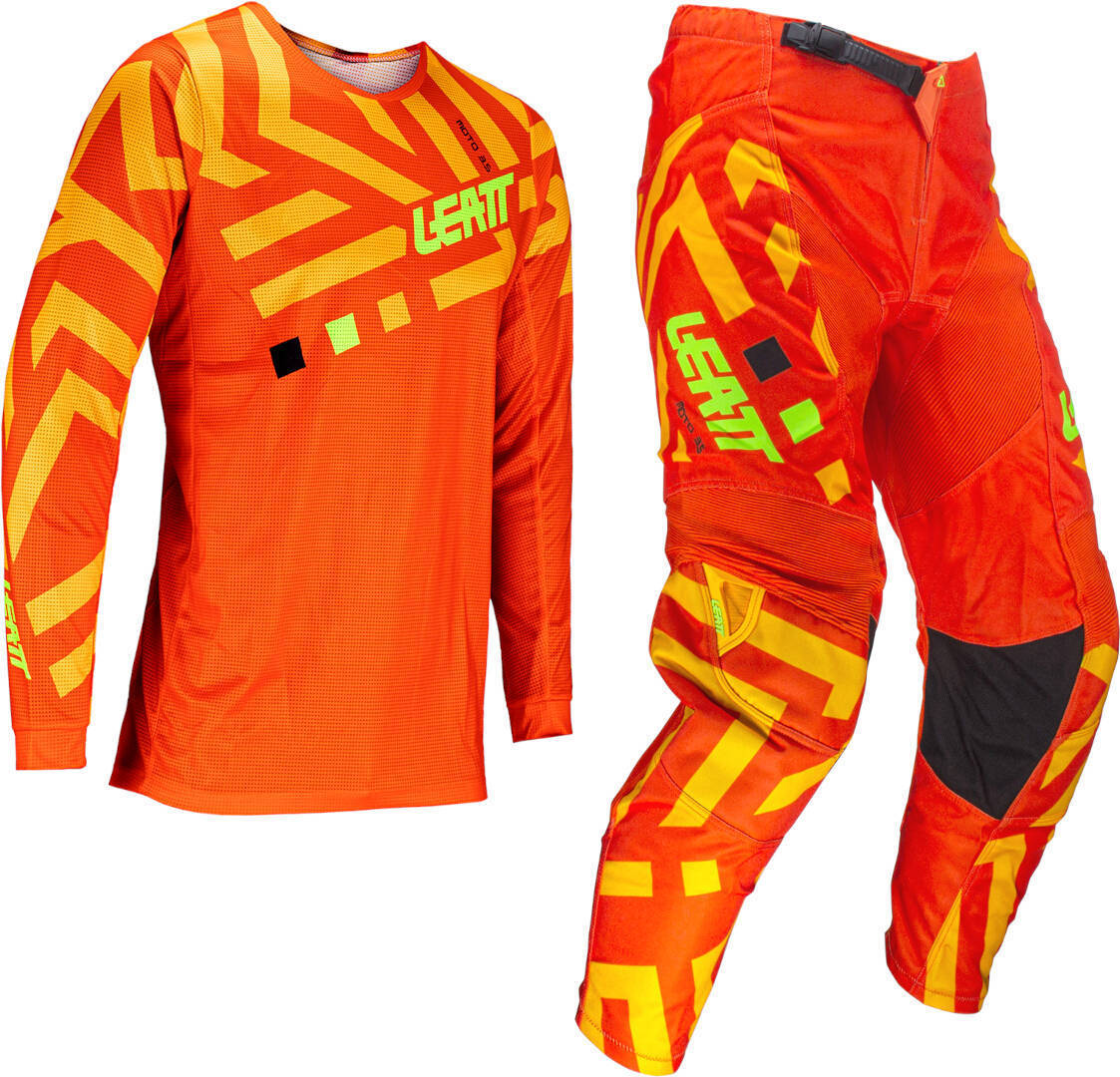Leatt 3.5 Ride Pattern 2024 Conjunto de Camisetas e Calças de Motocross Laranja 3XL Figura 1