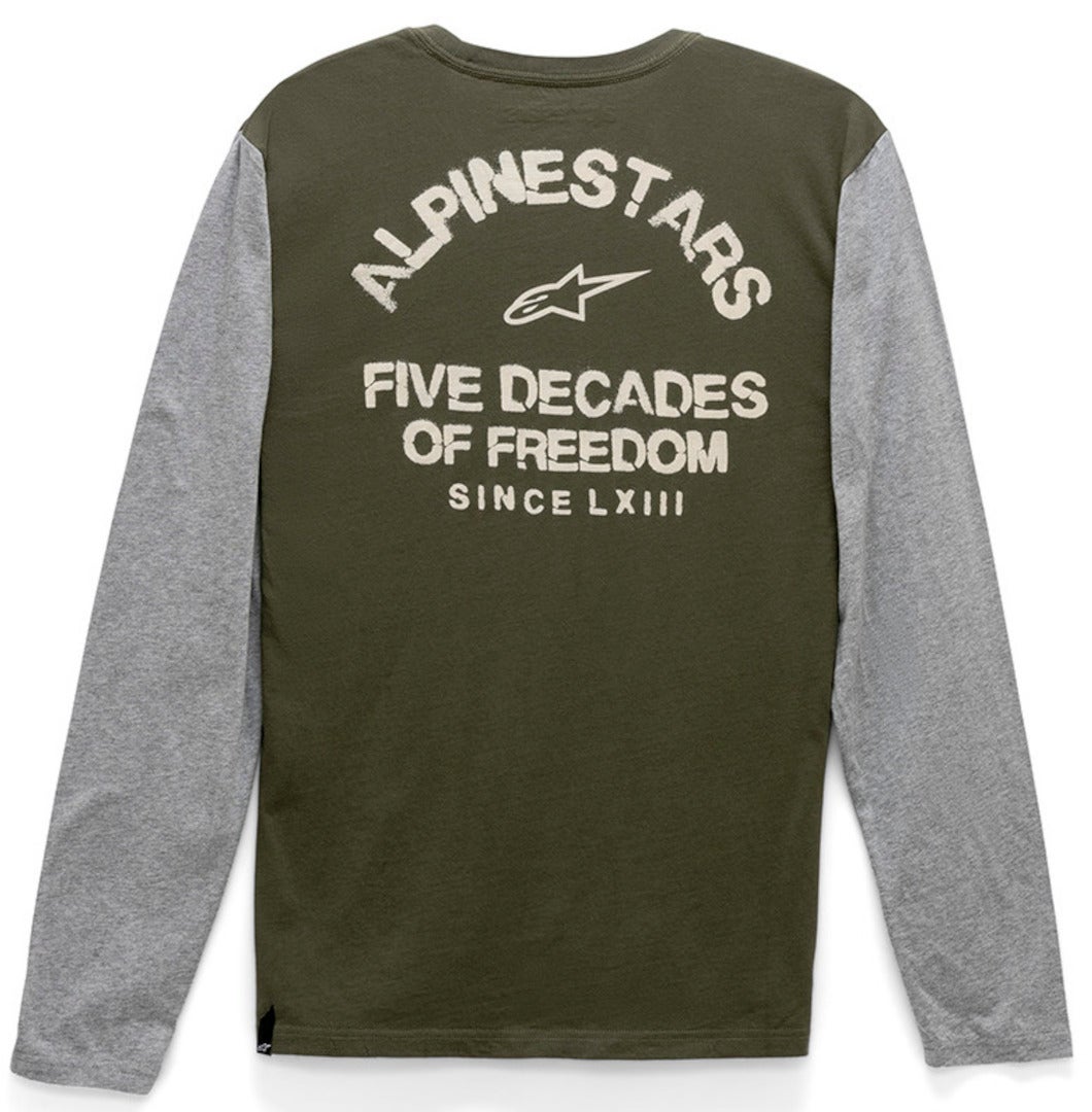 Alpinestars Decades Camisa longsleeve verde/cinza M Figura 2