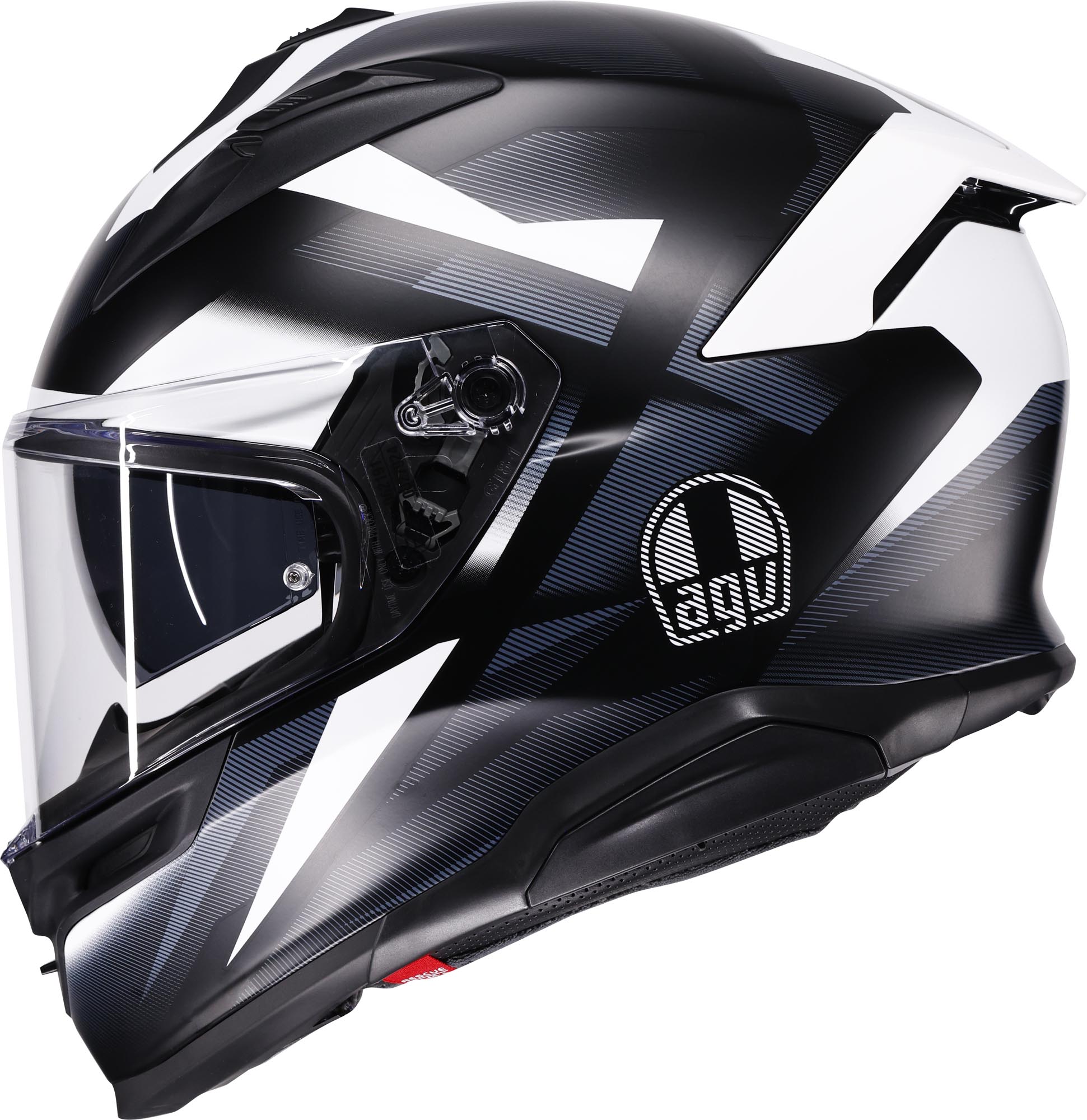 AGV K7 Glimpse Helm schwarz matt/weiß M (57/58) Abbildung 4