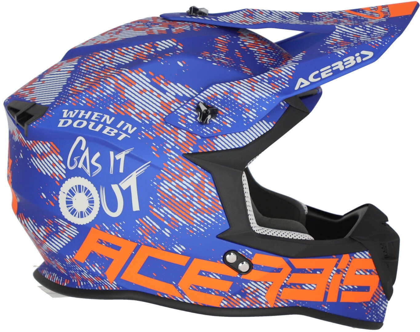 Acerbis Linear Graphic Motocross Helm blau/orange L (59/60) Abbildung 5