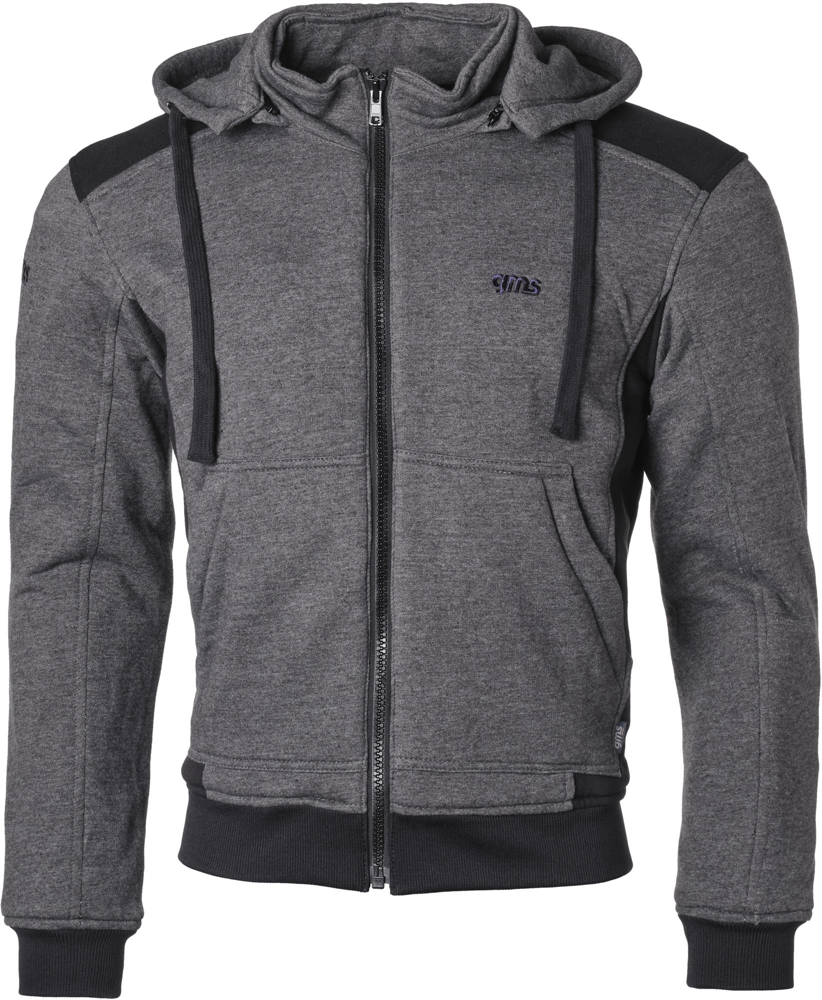 GMS Grizzly Motorcycle Hoodie anthracite/black L Figure 1