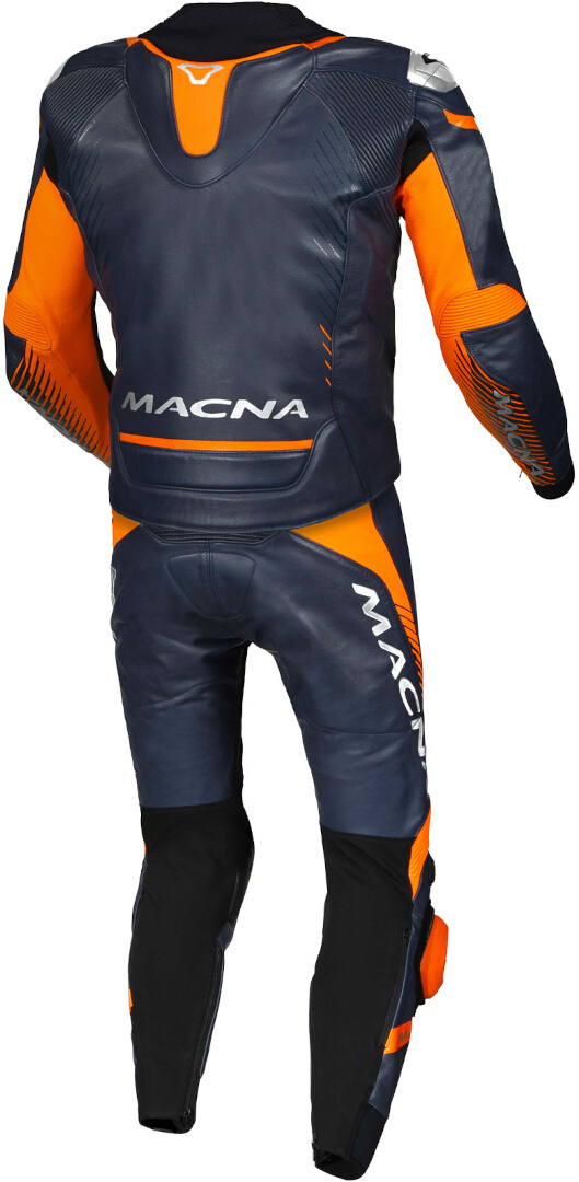 Macna Tronniq perforated Two Piece Motorcycle Leather Suit blue/orange 54 Figure 2