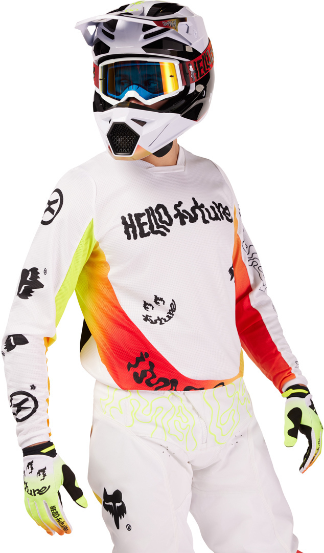 FOX 180 Hello Future Special Edition Motocross Jersey white XXL Figure 10